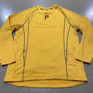 Mens M Majestic Pittsburgh Pirates Thermabase Pullover Gold MLB Batting Jersey - Picture 1 of 6