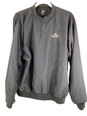 Zero Restriction Men's XL Lightweight Long Sleeve Quarter Snap Black Windbreaker - Image 1 of 4