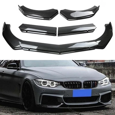 Carbon Fiber Front Bumper Lip Spoiler Splitters For BMW 5 Series F10 F11 E60 E61 Foto 1 de 4