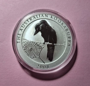 2008 Kookaburra - Perth Mint 1oz Brilliant Uncirculated 999 Silver Coin - Picture 1 of 5