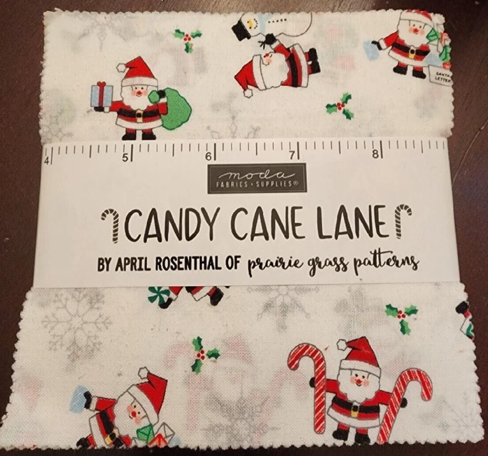 Moda CANDY CANE LANE April Rosenthal CHARM PACK 42- 5" squares QUILT FABRIC - Image 1 of 1