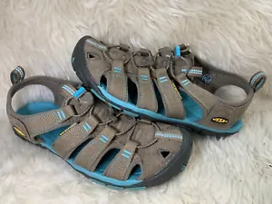 Women's Keen Clearwater CNX 1010997 Waterproof Tan Teal Hiking Sandal Size 7.5 - Picture 1 of 12