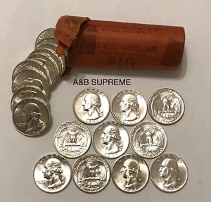 (10) Washington Quarters From OBW Roll Estate 1932-1964 CH-GEM Bu Unc 90% Silver - Picture 1 of 11