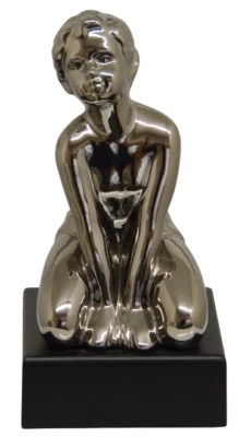 Statua Scultura Soprammobile AMBIENTI GLAMOUR Shirley Persone Argento - Immagine 1 di 4