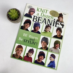 Amer School of Needlwork 1425 KNIT A DOZEN BEANIES 16pg booklet 2006 Edie Eckman - Picture 1 of 7