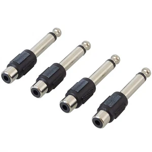 keepdrum ADA050 Adapter RCA Cinch - 6,3 Klinke 4 Stück - Picture 1 of 4