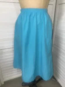 Vintage 70er 80er Act III Damen türkis A-Linie elastische Taille Rock Größe Large USA - Bild 1 von 8