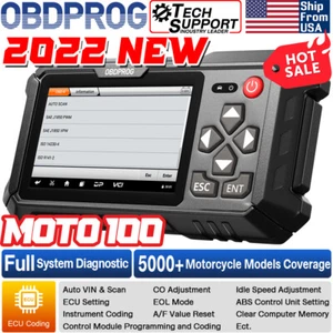 OBDPROG MOTO100 Motorcycle Diagnostic Reset Scanner E-CU Coding Scan Tool - Bild 1 von 11