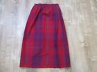 Vintage Breckenridge Wool Skirt Red Purple Plaid size 6 EUC - no flaws! 