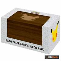 Pokemon Wooden Deck Box 25th Celebrations :Ultra PRO Trading Card Storage Case