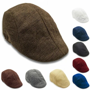 Para hombre Golf Sombrero de conducir Gorra Plana Boina Taxista Sombrero Periódico Sombrero Vintage Accesorio - Imagen 1 de 20