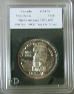 1958 Canada Silver One Dollar - Picture 1 of 2