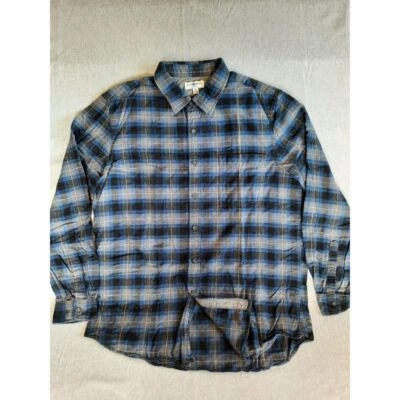 Club Room Mens XL Slim Fit Fleece Flannel Button Shirt Long Sleeve Pocket Cotton - Image 1 of 4