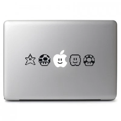 Calcomanía adhesiva divertida genial para computadora portátil de cómics de videojuegos Apple Macbook Air Pro Foto 1 de 2