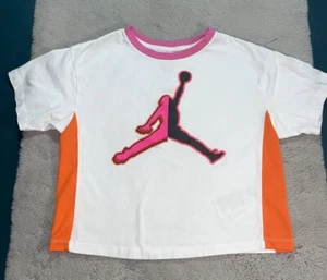 Girls Jordan Jumpman Stacked Jersey Cropped T-shirt Size L (12-13) Youth - Picture 1 of 6