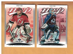 David Aebischer & Corey Schwab 2003-04 Upper Deck MVP SILVER SCRIPT CARDS #/150 - Picture 1 of 2