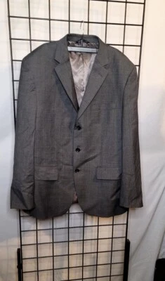 Костюм мужской Banana Republic 42S покрой на 3 пуговицы серый шерстяной блейзер пальто  - Изображение 1 из 4