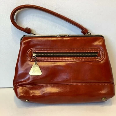 Bolso de Mano JR Florida Vintage Rojo Julius Resnick Cartera Cierre a Presión Foto 1 de 4