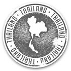 2 X Vinyl Stickers 10Cm (Bw) - Repubblica Of Thailand Map Travel  #41879