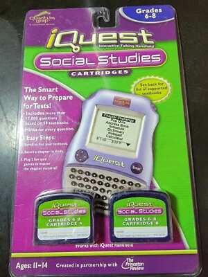 Quantum Leap Leap Frog IQuest Social Studies 2 Cartridge Package Grades 6-8 NEW - Image 1 of 2