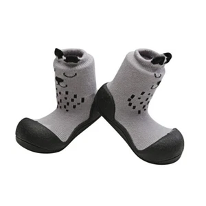 ATTIPAS CUTIE GREY ergonomical baby shoes infant toddler first walking grip sock - Picture 1 of 7