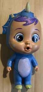 Bambola CRY BABIES MAGIC Blu Rosa Glitter NO Accessori IMC Triceratopi - Foto 1 di 6