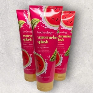 3 x Bodycology WATERMELON SPLASH Body Cream Moisturizing Rich Butter, 8oz EA - Picture 1 of 3