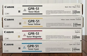 Genuine Canon GPR-51 toner Set CMYK, for iR-ADV C250/C255/C350/C355 - Picture 1 of 7