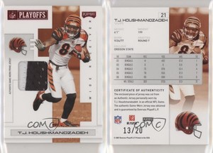 2007 Playoff NFL Playoffs Red Materials Prime /20 TJ Houshmandzadeh #21