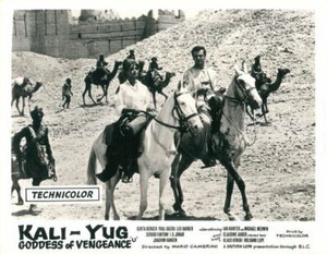 Kali-Yug Goddess of Vengeance lobby card Senta Berger on horseback Lex Barker