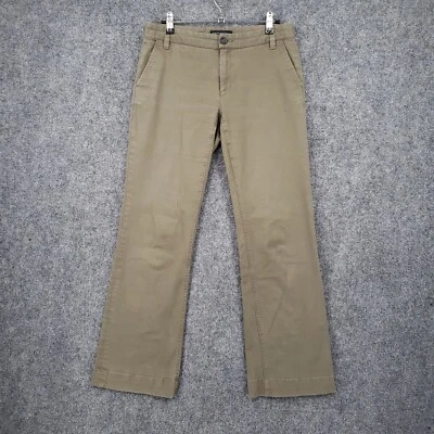 Banana Republic Pants Women 4 Green Low Rise Stretch Chino Flat Front Trouser - Image 1 of 4