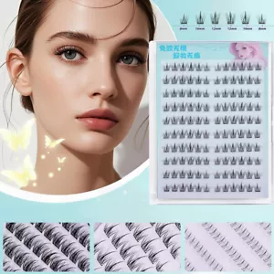 10rows Individual False Eyelashes Segmented Cluster Eye Lashes Curl Lash Party - Imagen 1 de 27