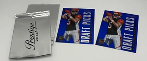 AJ McCarron 2014 Panini Prestige Jumbo Blue Draft Picks Jumbo Box Topper RC x2 - Picture 1 of 1