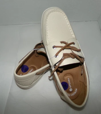 Sperry Women's Whale fish Boat Shoes~Sz 8.5~Ivory / Tan~ - Image 1 of 4
