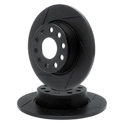 For Mercedes-Benz SLK350 05-11 R1 Concepts Slotted Rear Brake Rotor Set Foto 1 de 3