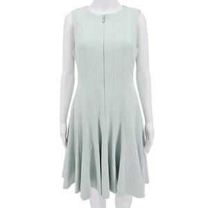 Donna Karan Women's Front Zip Sleeveless Fit & Flare Dress 8 - Picture 1 of 7