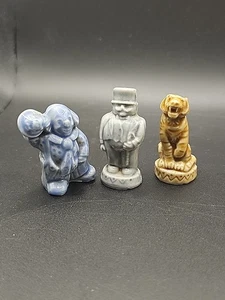 set of 3 Wade Whimsies Circus Blue Clown With Pie, Grey Ring Master, Brown Tiger - Picture 1 of 5