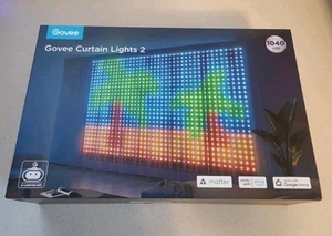 Govee Curtain Lights 2, Smart LED Curtain Lights 1040 LED Model H70B4 Open Box - Picture 1 of 11