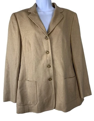 Blazer Talbots Para Mujer 12 100% Puro Cabello Camel Forrado Bronceado Abrigo Damas Italia De Colección Foto 1 de 4