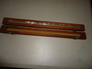 Handmade HALL CRYSTAL FLUTE in "G" 1990 with Case Flowers Flower design - Picture 1 of 4