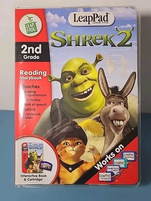 LeapFrog LeadPad Shrek 2 Interactive Cartridge Book 2nd Grade Reading Sealed New - Image 1 of 3