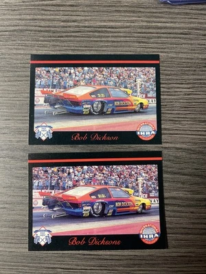 1989 Checkerd Flag IHRA Bob Dickson #75 Corrected / Error Dicksons Dickson - Image 1 of 2