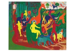 Postcard Bob Thompson "Triumph of Bacchus" 1964 Whitney Museum NYC MINT Unused - Picture 1 of 1