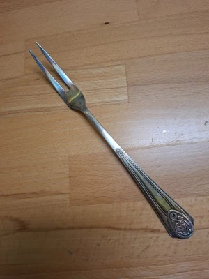 WMF Fleischgabel verm. versilbert alt I/O mit Punze Strauß - Bild 1 von 4