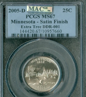 2005 MINNESOTA 7 COIN ERROR SET DDO1, DDR2, DD4, DDR28, DDR34, DDR5 PCGS MS65-68 - Image 1 of 4