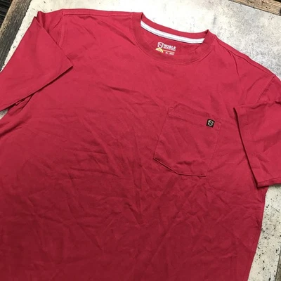 Camiseta de Trabajo Noble Outfitters Adulto XL Ajuste Regular Bolsillo Roja - Mezcla de Algodón Foto 1 de 4