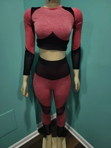 Yoga set Size small Women’s high waisted leggings seamless crop top - Picture 1 of 6