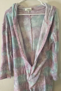 Women’s Sleepwear One Piece Plush Material With Hood Size Small - Picture 1 of 7