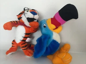 Peluche promocional de cereales Kellogg's Tony The Tiger 1997 jointed y Tucán Sam 1994 - Imagen 1 de 2
