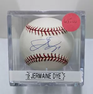 Jermaine Dye Signed Major League Baseball - Picture 1 of 2